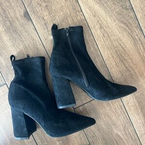 Black Suede Steve Madden Ankle Boots